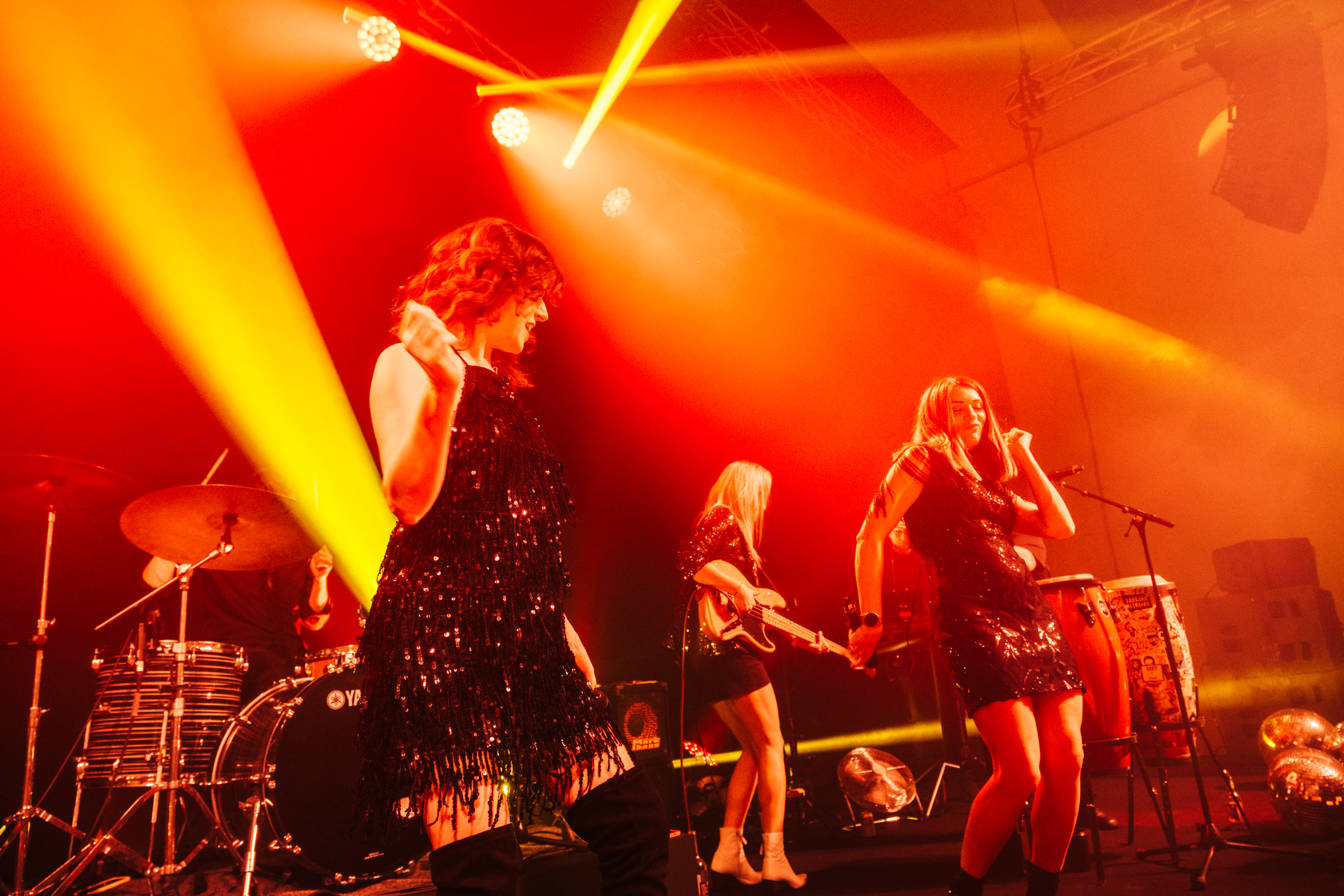 Packed dancefloor at a festive celebration