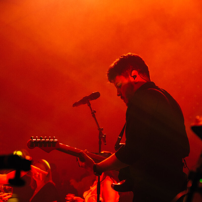 The Brotherhood performing at a corporate event in Corporate Entertainment Newport